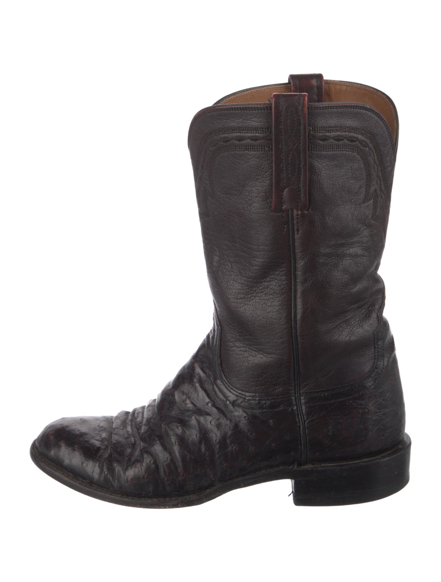 Lucchese Leather Moto Boots