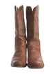 Lucchese Leather Embroidered Accent Western Boots