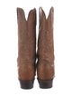 Lucchese Leather Embroidered Accent Western Boots
