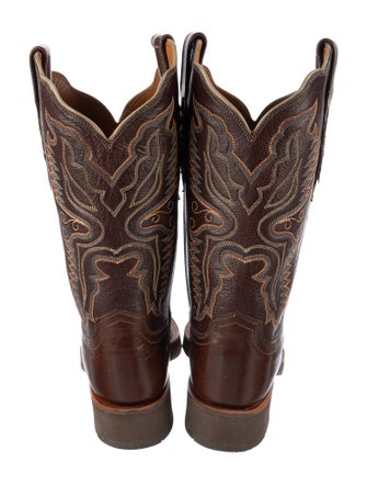 Lucchese Leather Combat Boots