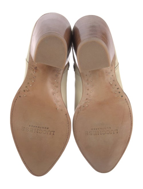 Lucchese Leather Embroidered Accent Western Boots