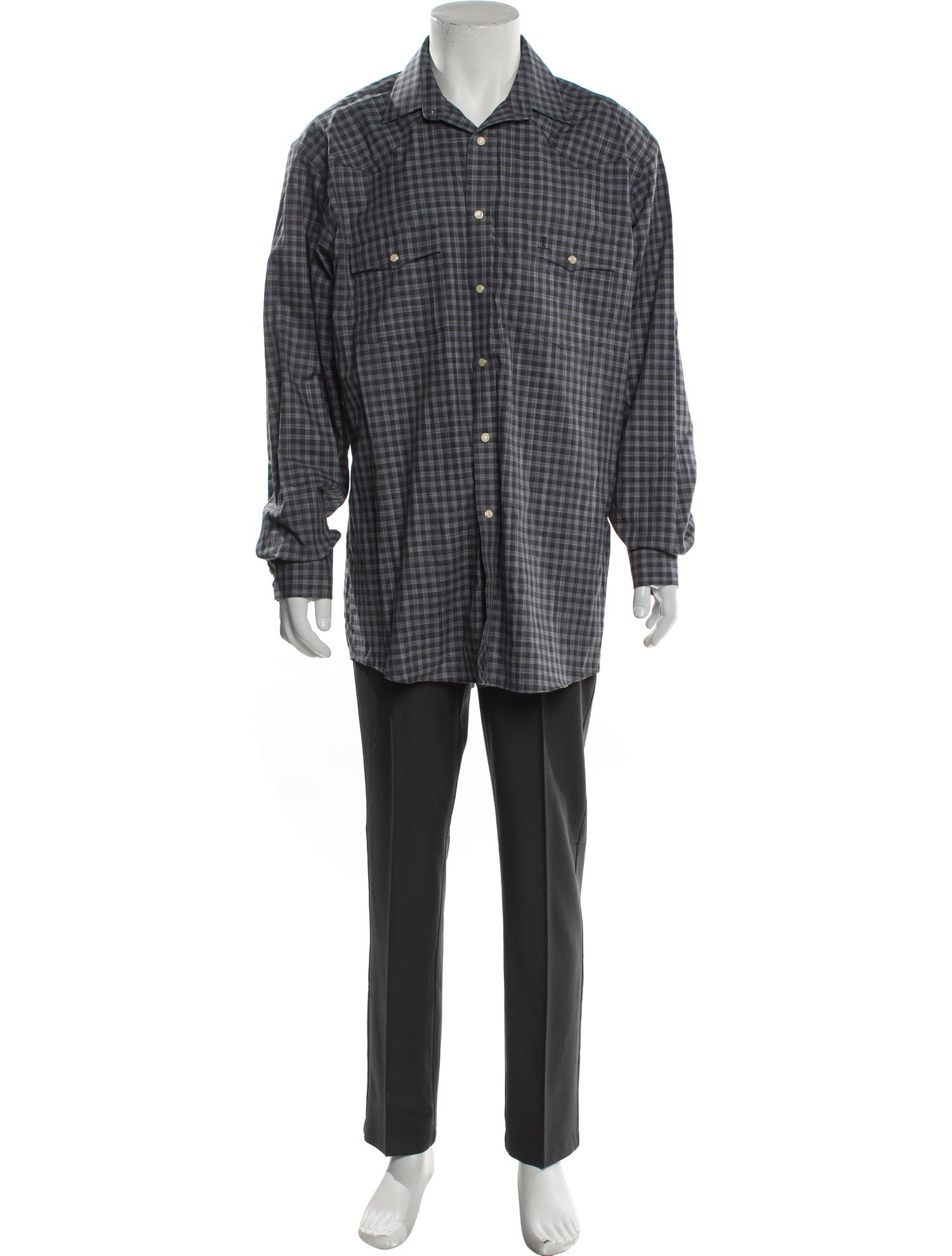 Lucchese Plaid Print Long Sleeve Shirt