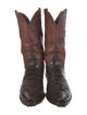 Lucchese Crocodile Embroidered Accent Western Boots