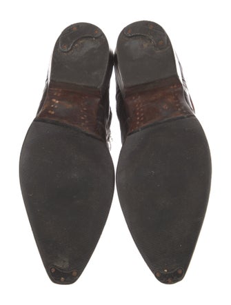 Lucchese Crocodile Embroidered Accent Western Boots