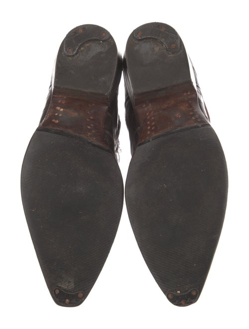 Lucchese Crocodile Embroidered Accent Western Boots