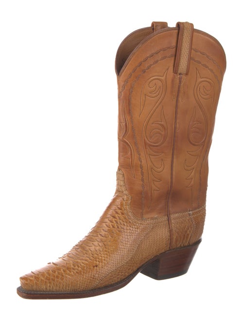 Lucchese Python Patterned Western Boots