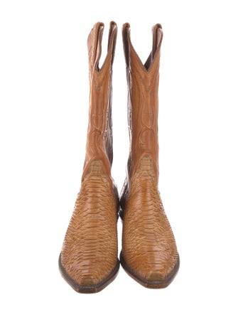 Lucchese Python Patterned Western Boots