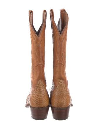 Lucchese Python Patterned Western Boots