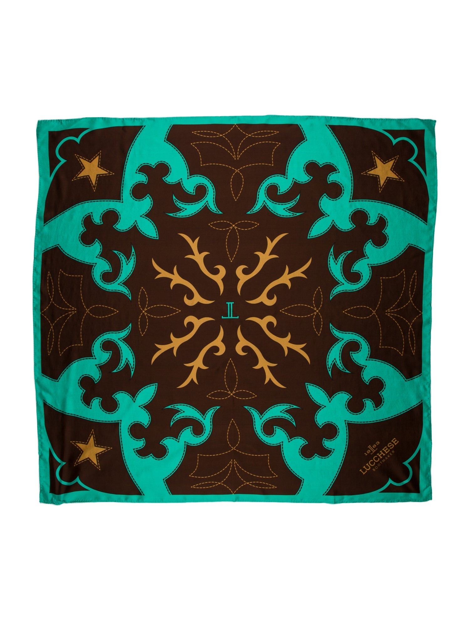 Lucchese Silk Printed Scarf w/ Tags