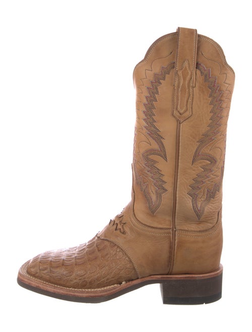 Lucchese Leather Patterned Western Boots