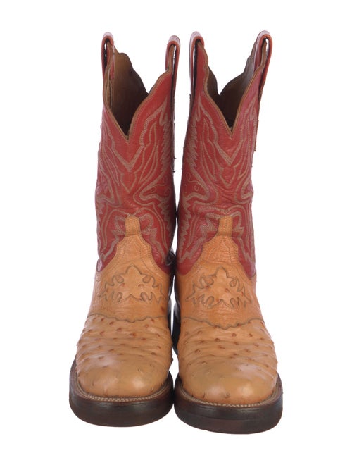 Lucchese Leather Patterned Western Boots