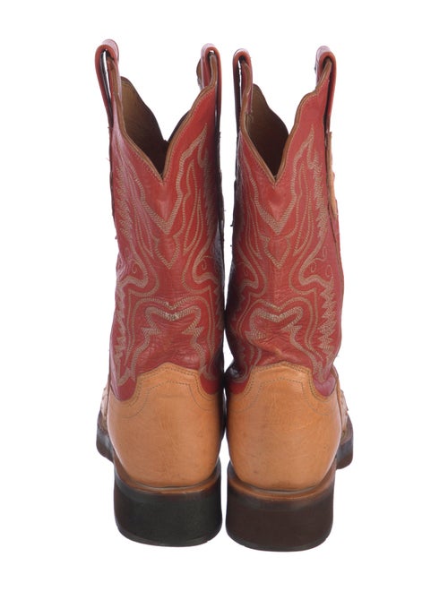 Lucchese Leather Patterned Western Boots