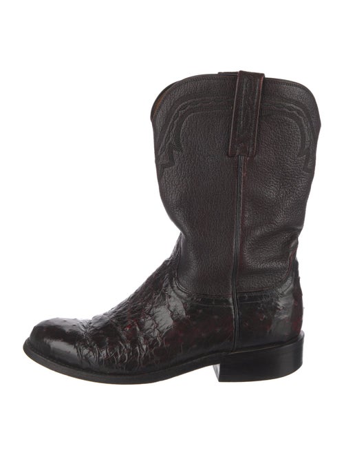 Lucchese Ostrich Leg Western Boots