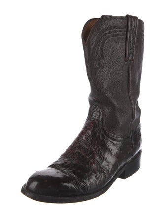 Lucchese Ostrich Leg Western Boots