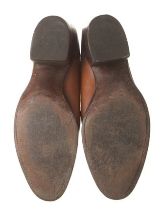 Lucchese Leather Embroidered Accent Western Boots