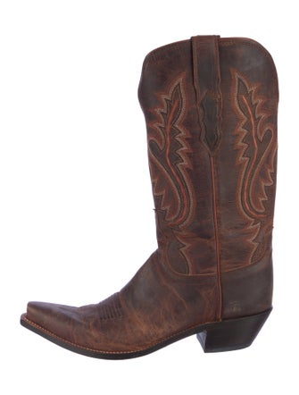 Lucchese Leather Patterned Western Boots