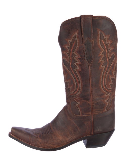 Lucchese Leather Patterned Western Boots