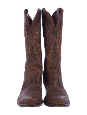 Lucchese Leather Patterned Western Boots