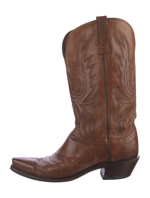 Lucchese Leather Patterned Western Boots