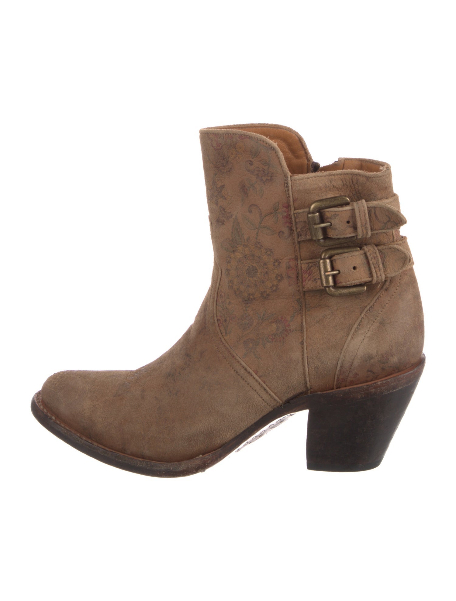 Lucchese Leather Moto Boots