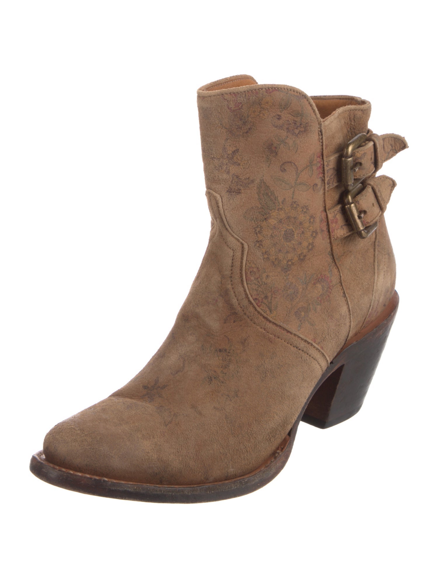 Lucchese Leather Moto Boots