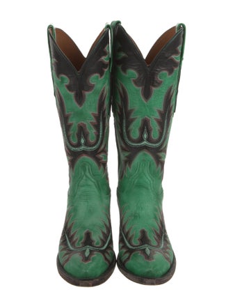 Lucchese Leather Patterned Western Boots