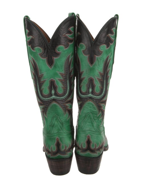 Lucchese Leather Patterned Western Boots