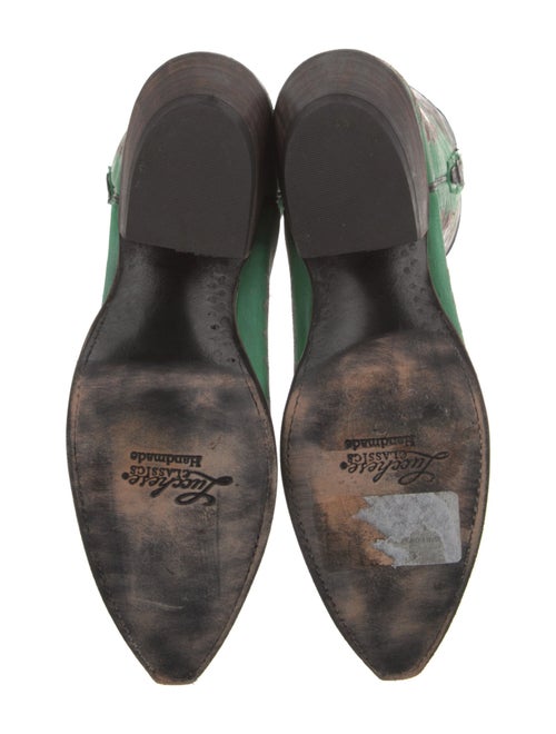 Lucchese Leather Patterned Western Boots