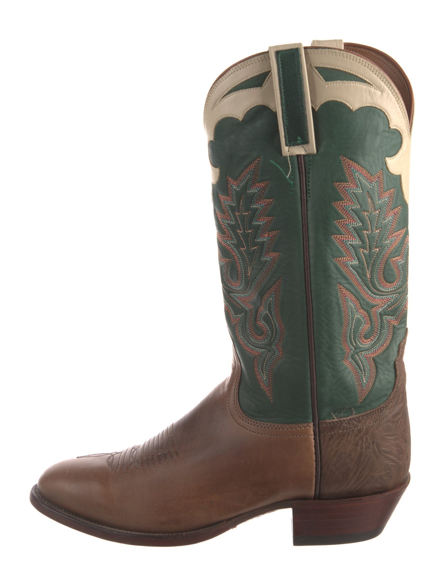 Lucchese Leather Printed Western Boots