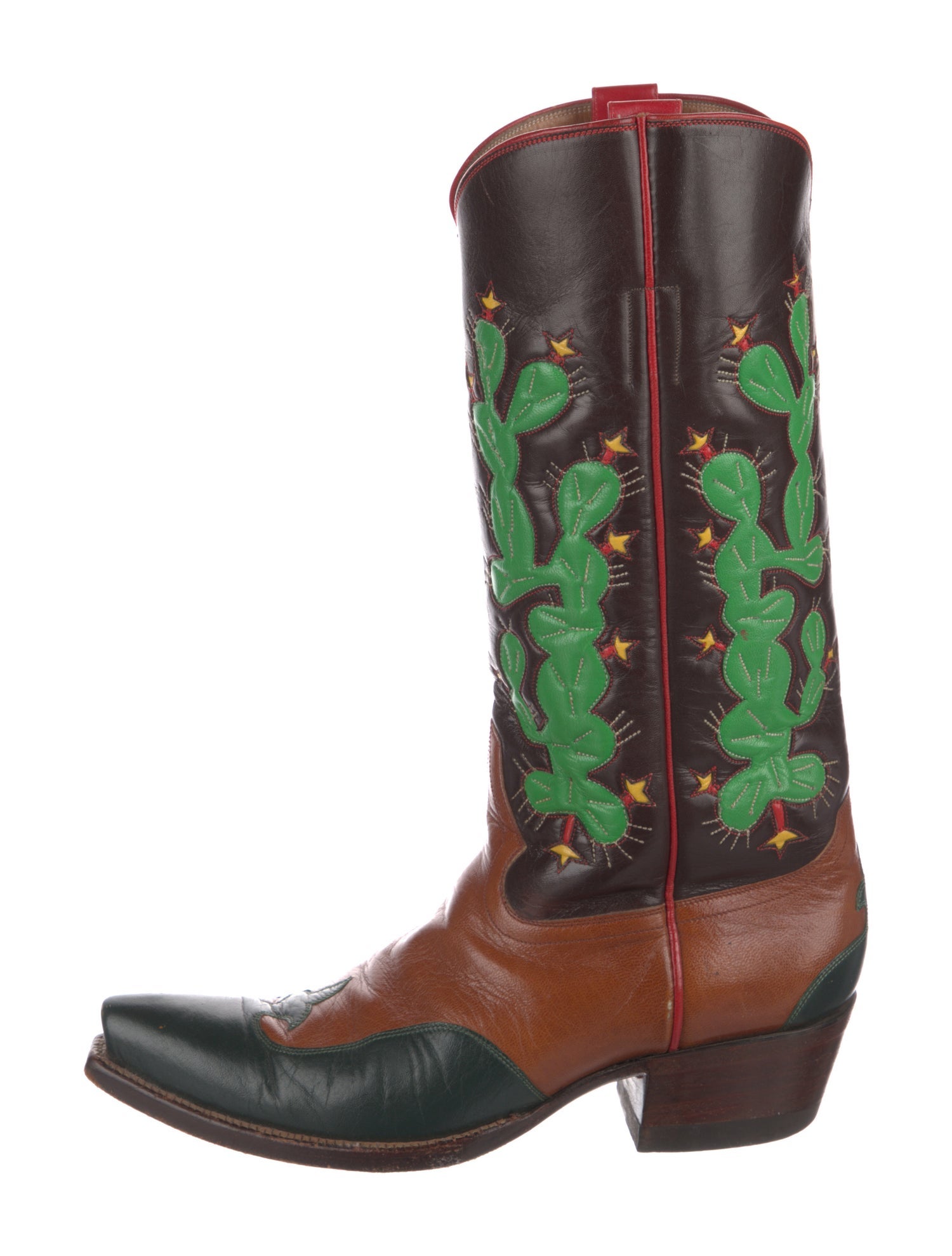 Lucchese Leather Printed Western Boots