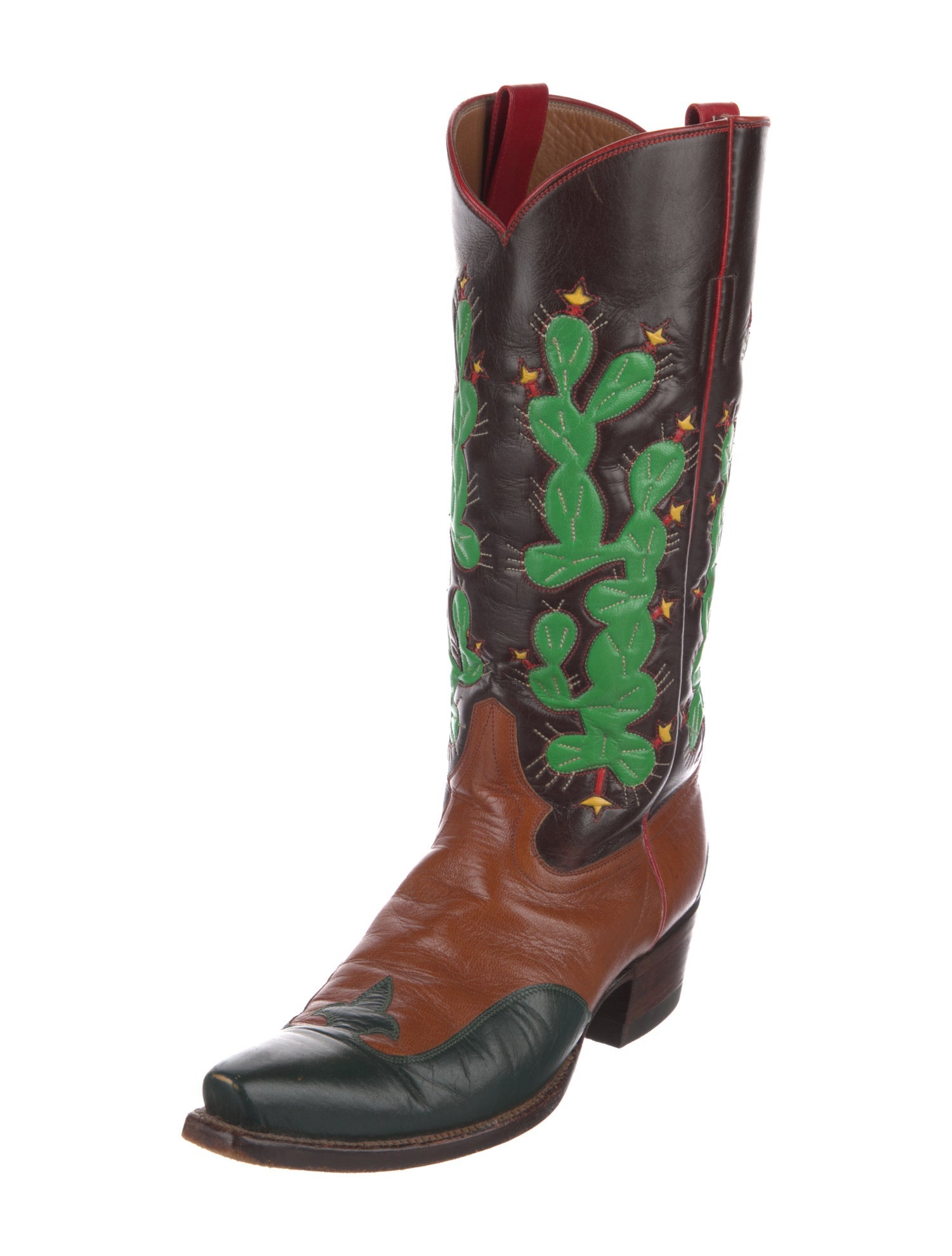 Lucchese Leather Printed Western Boots