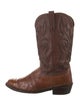 Lucchese Leather Embroidered Accent Western Boots