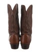 Lucchese Leather Embroidered Accent Western Boots