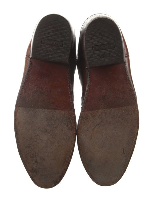 Lucchese Leather Embroidered Accent Western Boots