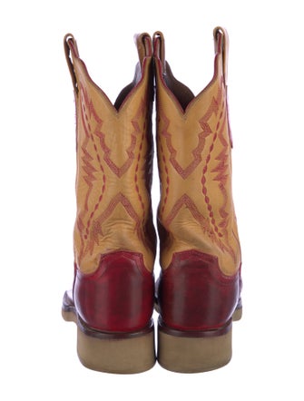 Lucchese Leather Patterned Western Boots