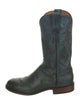Lucchese Leather Colorblock Pattern Western Boots