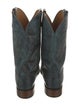 Lucchese Leather Colorblock Pattern Western Boots