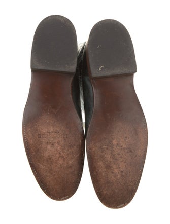 Lucchese Leather Colorblock Pattern Western Boots