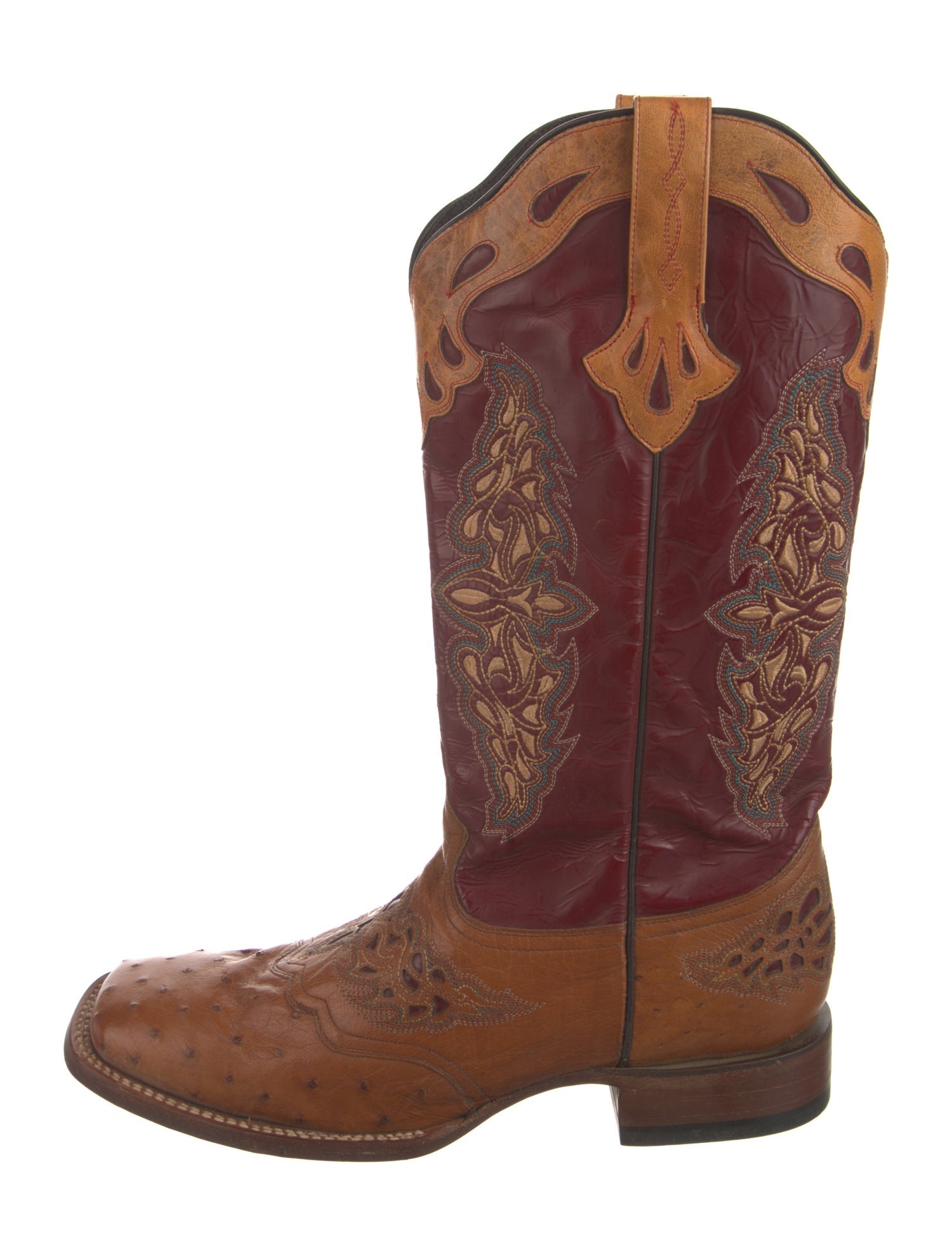 Lucchese Leather Printed Western Boots