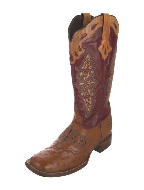 Lucchese Leather Printed Western Boots