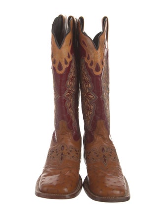 Lucchese Leather Printed Western Boots