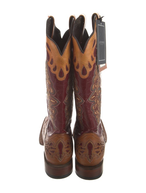 Lucchese Leather Printed Western Boots