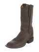 Lucchese Leather Whipstitch Trim Western Boots