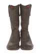 Lucchese Leather Whipstitch Trim Western Boots