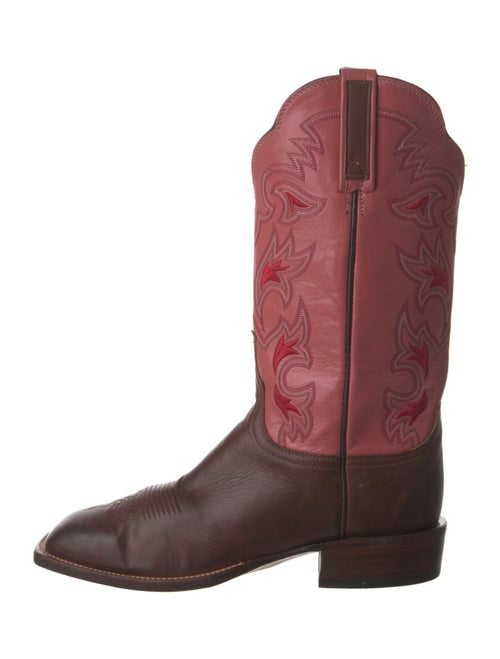 Lucchese Leather Patterned Western Boots