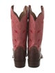 Lucchese Leather Patterned Western Boots