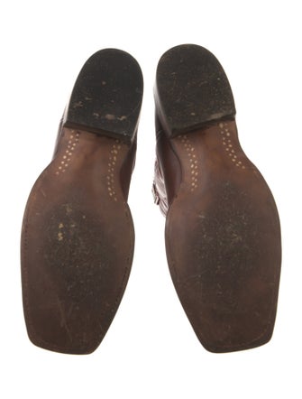 Lucchese Leather Patterned Western Boots