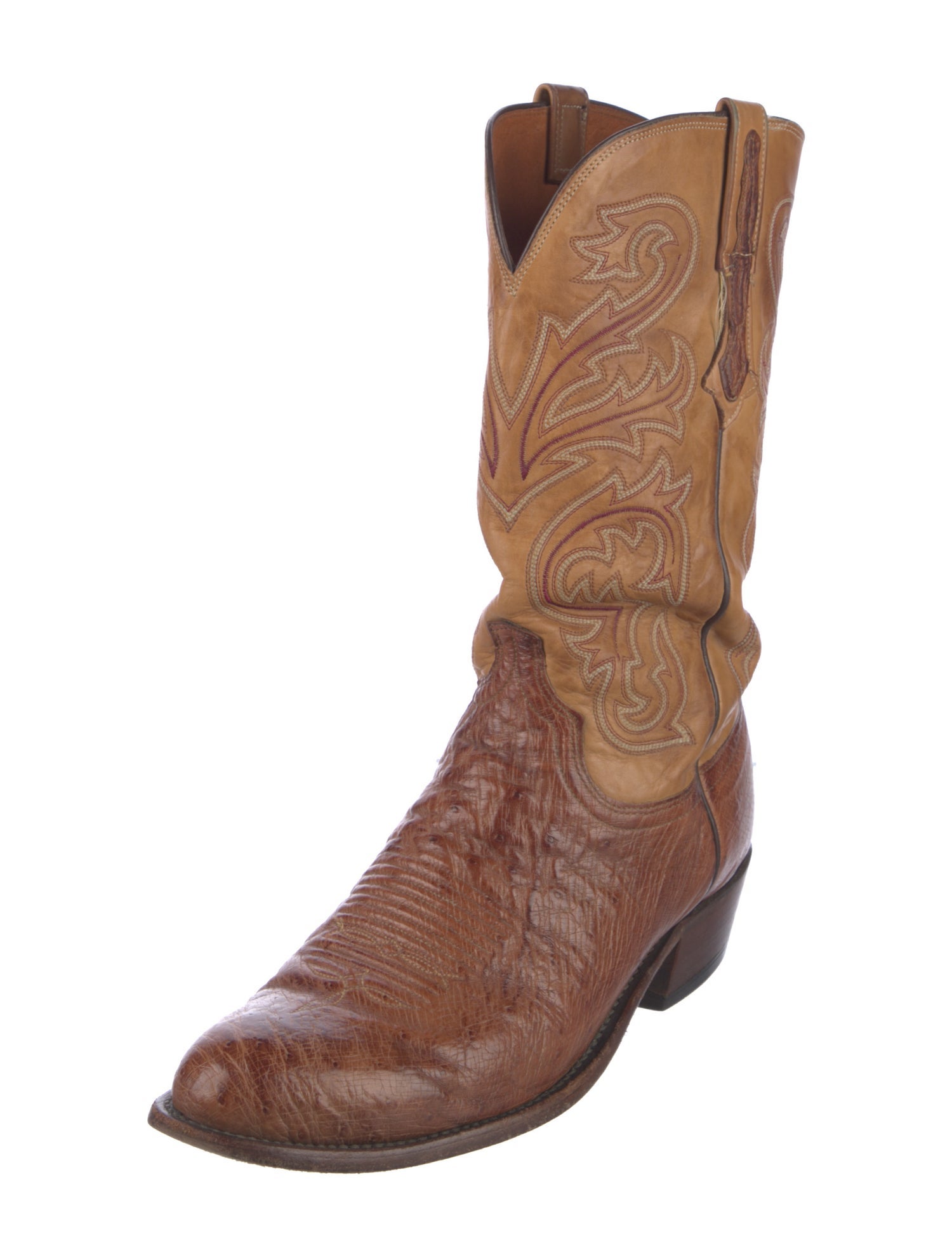 Lucchese Leather Printed Western Boots