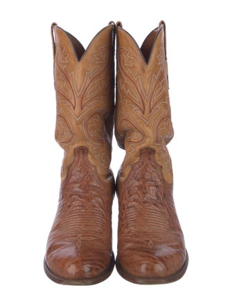 Lucchese Leather Printed Western Boots