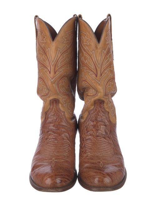 Lucchese Leather Printed Western Boots